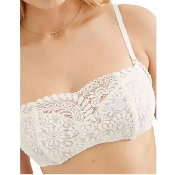 aerie Other - Aerie Real Power Far Out White Lace Bralette Women’s Size 34B
